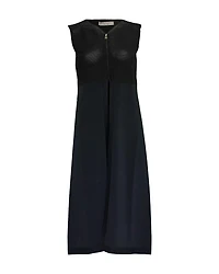 Long Jewel Neck Vest