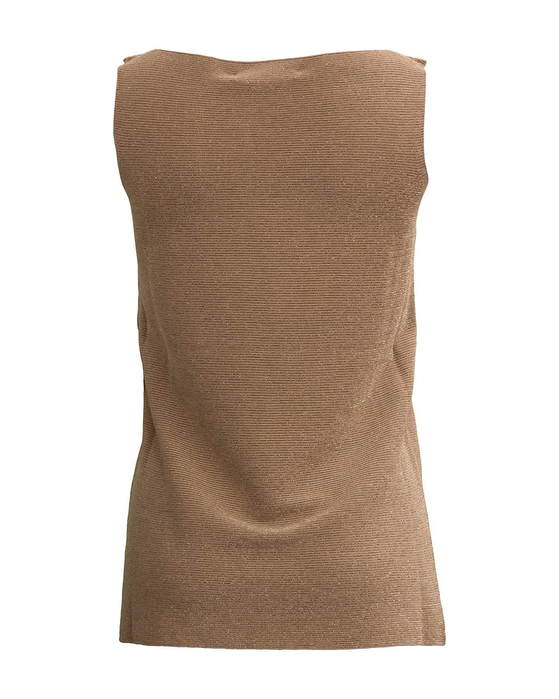 Lurex Tank with Side Slit