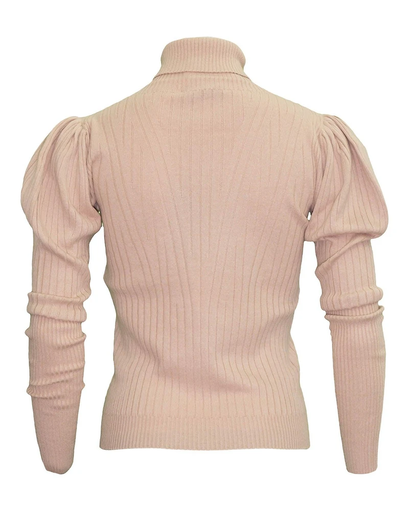 Puff Sleeve Turtleneck