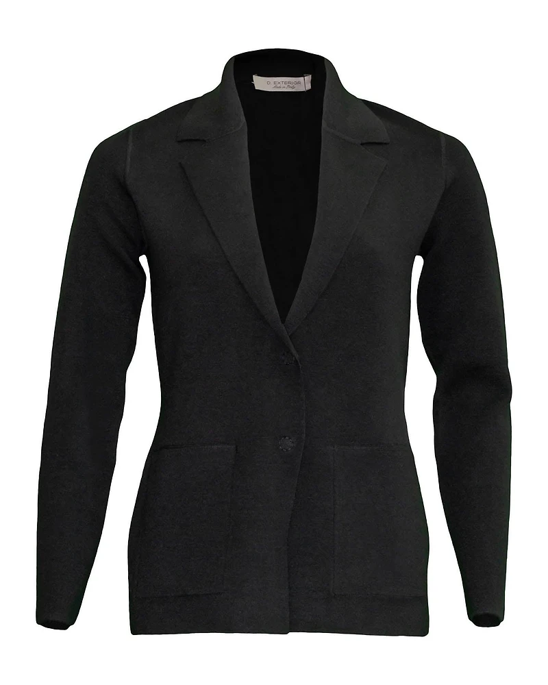 Reversible Doubleface Wool Blazer Black