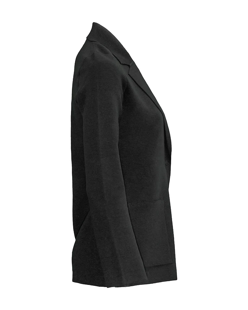 Reversible Doubleface Wool Blazer Black