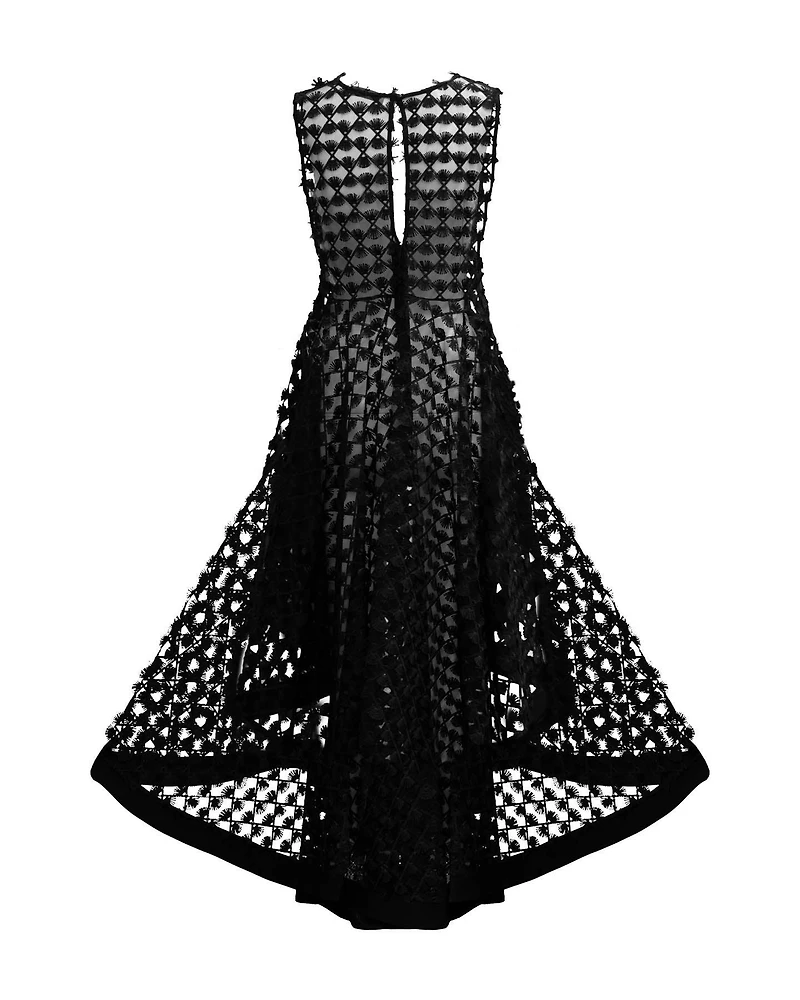 Sleeveless Tulle Fringe Jacket