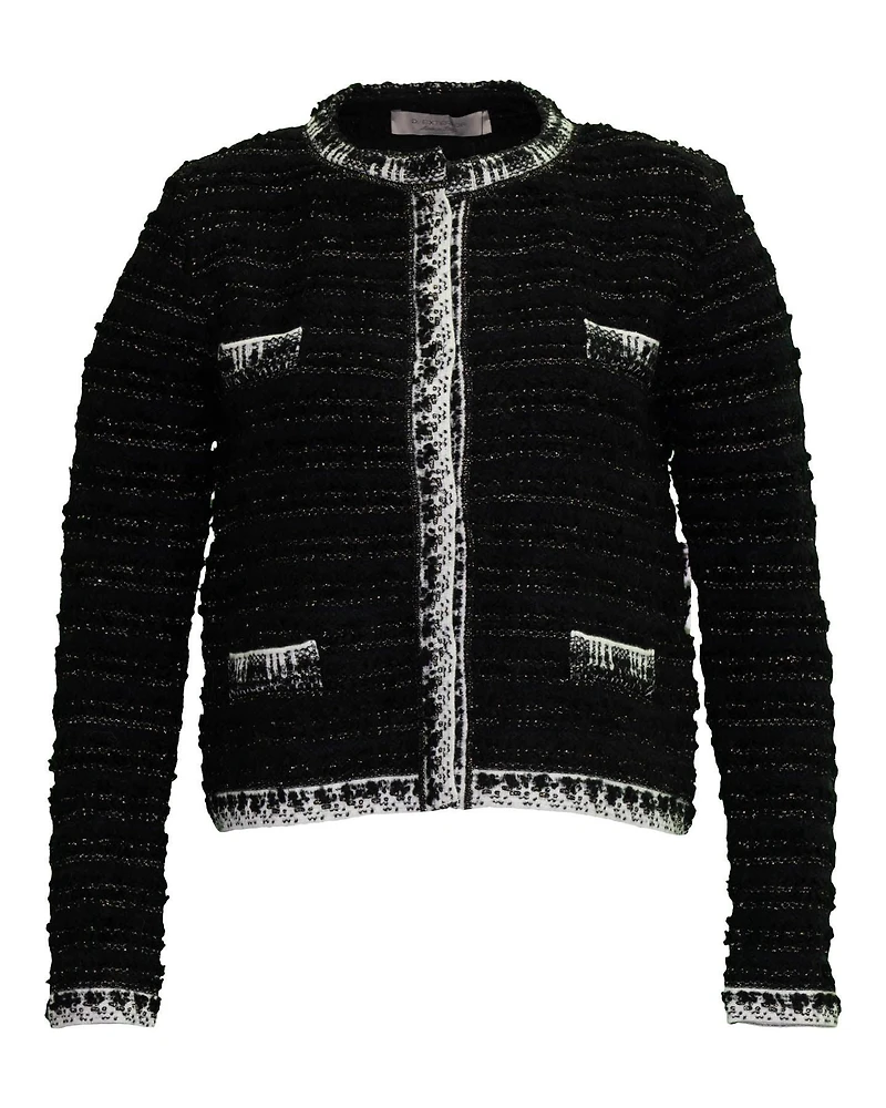 Tweed Snap Jacket Black