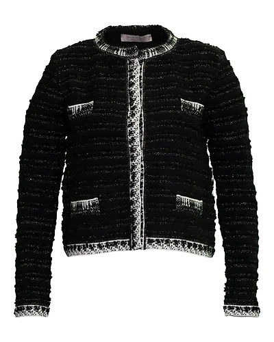 Tweed Snap Jacket Black