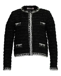 Tweed Snap Jacket Black