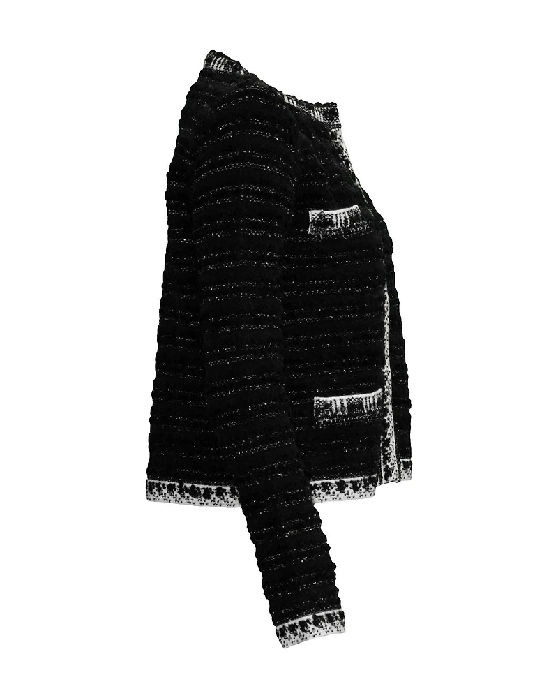 Tweed Snap Jacket Black