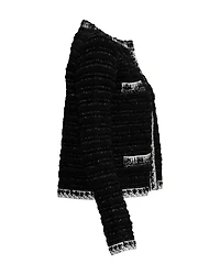 Tweed Snap Jacket Black