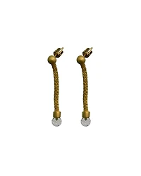 Mesh Armour Earrings in Crystal Quartz