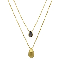 Signature Teardrop Layered Necklace Labradorite