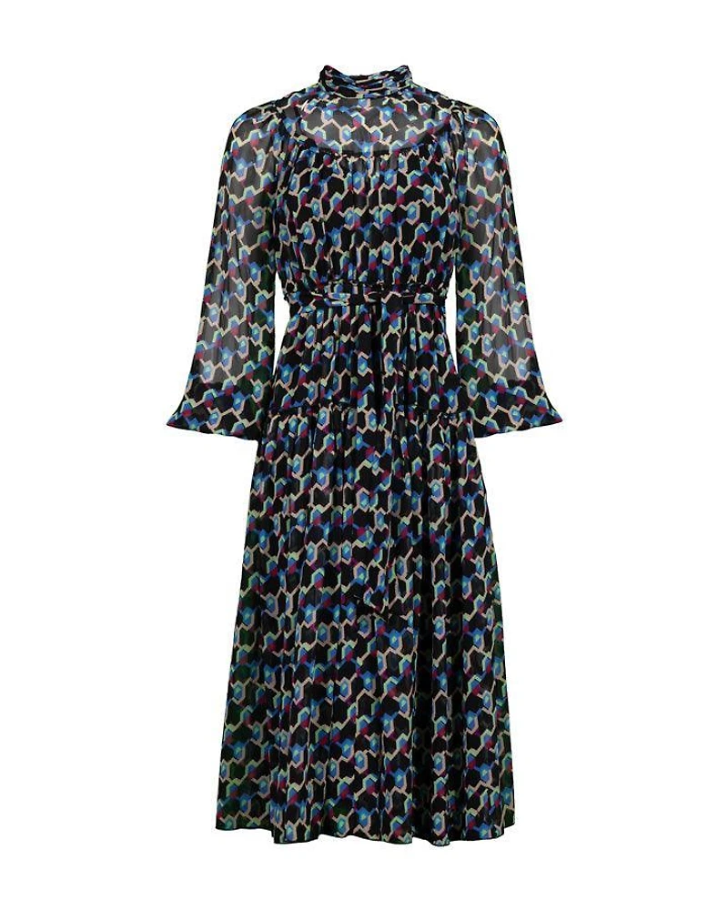 DVF Kent Geo Illusion Print Dress