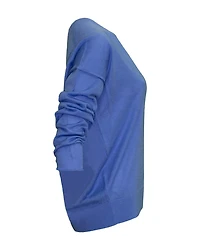 Dorothee Schumacher Drapy Fantasy V-Neck Pullover Colbalt Blue
