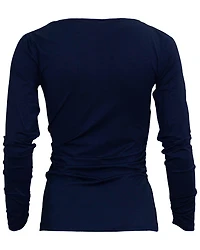 Fascinating Drapes Long Sleeve Top Sapphire