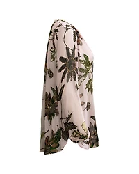 Floral Print Transparent Top