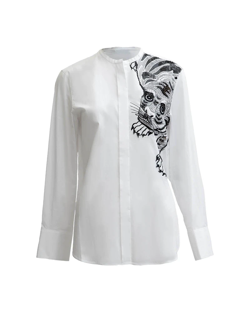 Patched Wild Tiger Top