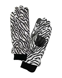 Abstract Zebra Puffer Gloves