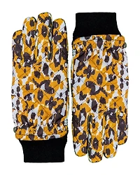 Leopard Camo Quilted Puffer Gloves