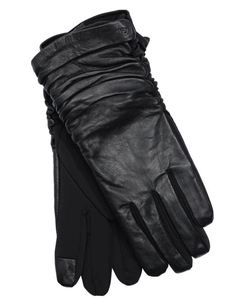 Ruched Leather Glove