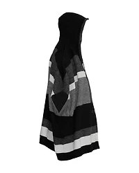 Striped Hooded Poncho