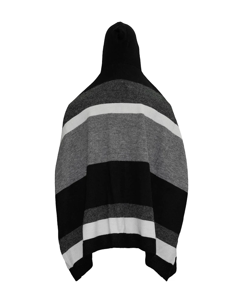 Striped Hooded Poncho