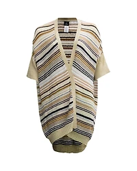 Striped Open Cardigan