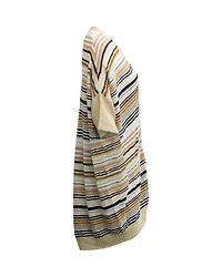 Striped Open Cardigan