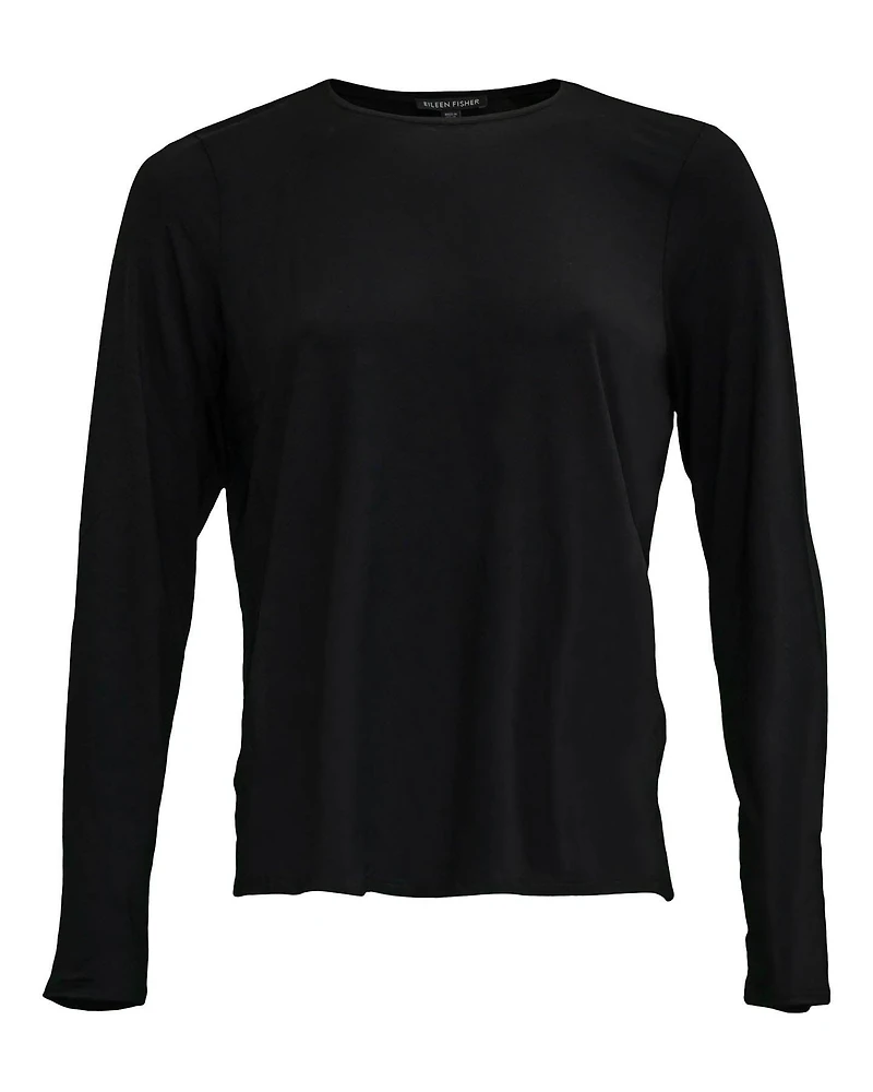 Classic Crew Neck Top Black