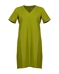 Eileen Fisher Cotton Jersey V-Neck Dress