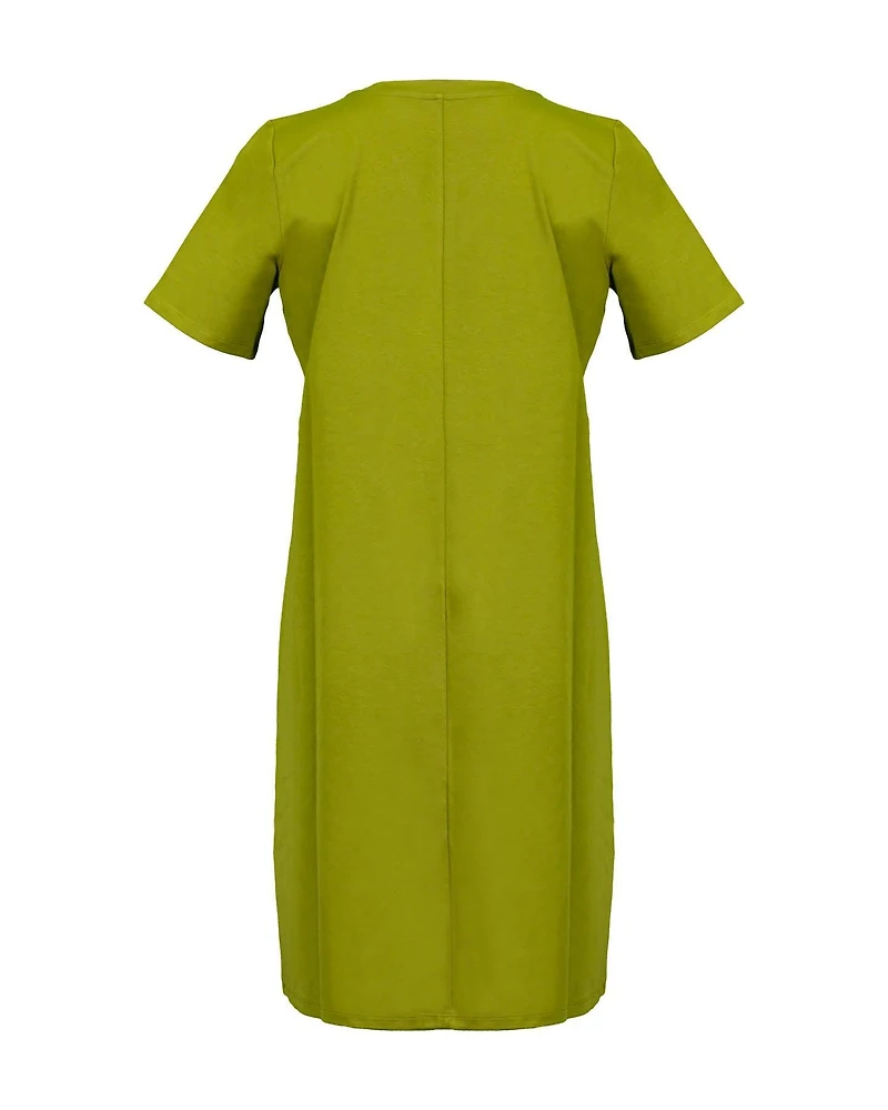 Eileen Fisher Cotton Jersey V-Neck Dress