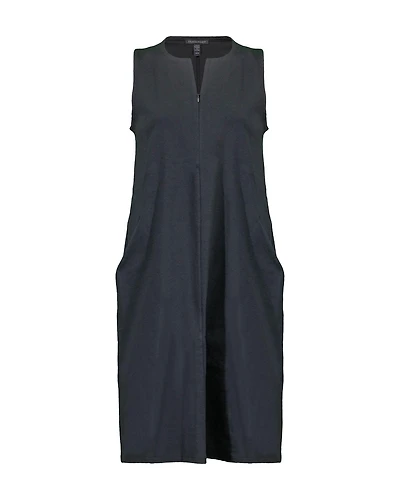 Eileen Fisher Cotton Ponte Zip Up Dress