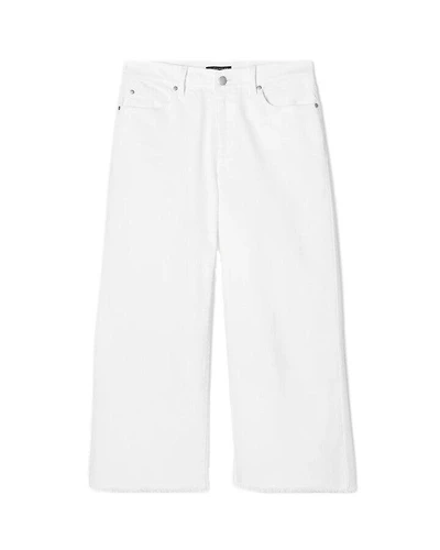 Eileen Fisher Cropped Organic Cotton Denim Wide Leg Jean