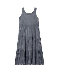 Eileen Fisher  Crushed Silk Tiered Dress