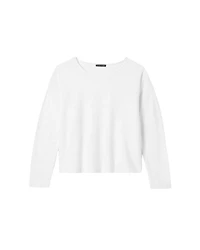 Eileen Fisher Jewel Neck Knit Box Top