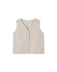Eileen Fisher Linen V-Neck Vest