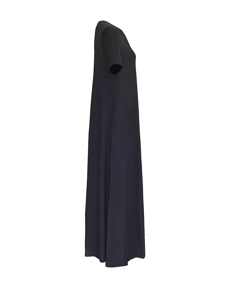 Fine Jersey Crew Neck Maxi Dress