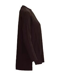 Fine Jersey Crew Neck Top Cassis