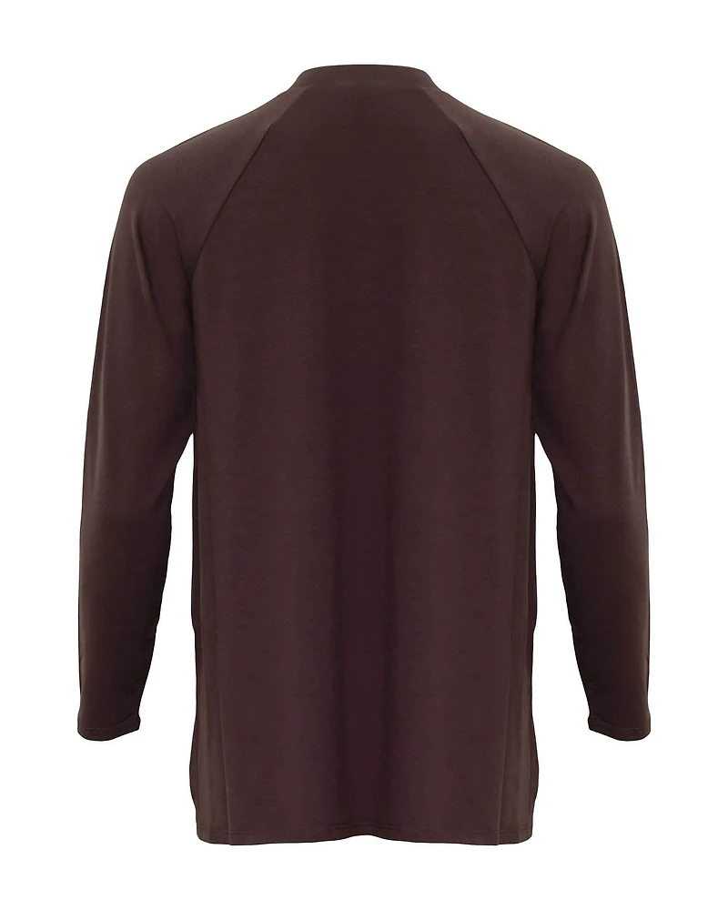 Fine Jersey Crew Neck Top Cassis