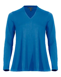 Eileen Fisher Fine Jersey V-Neck Top Jewel