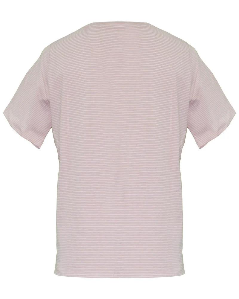 Fine Stripe T-Shirt Powder
