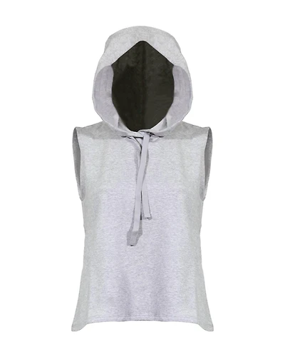 Eileen Fisher Fleece Sleeveless Hoodie