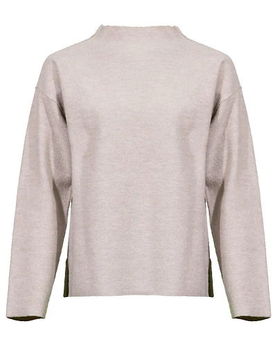 Eileen Fisher Funnel Neck Wool Box Top