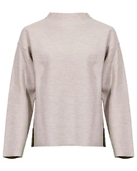 Eileen Fisher Funnel Neck Wool Box Top