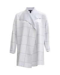 Graphic Windowpane Cardigan