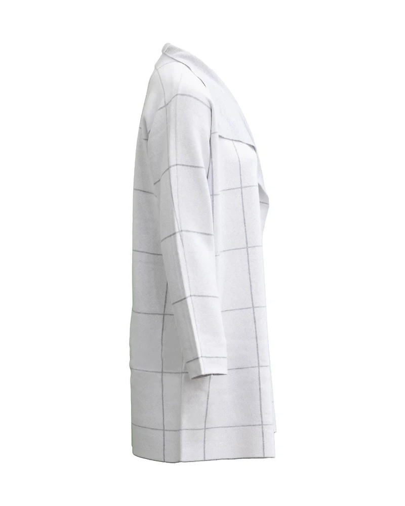 Graphic Windowpane Cardigan