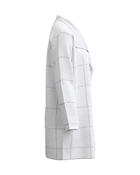 Graphic Windowpane Cardigan