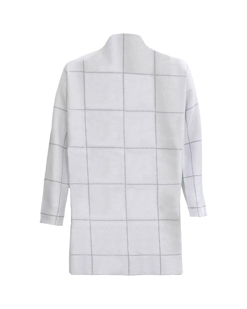 Graphic Windowpane Cardigan