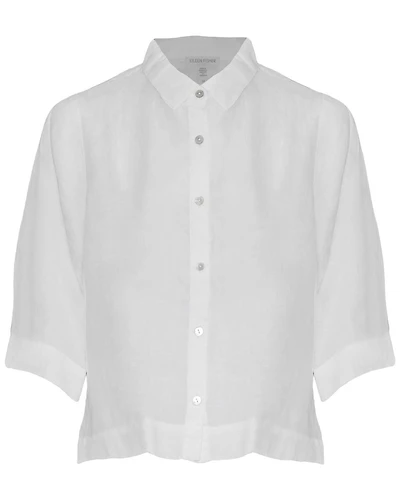 Handkerchief Linen Elbow Sleeve Shirt