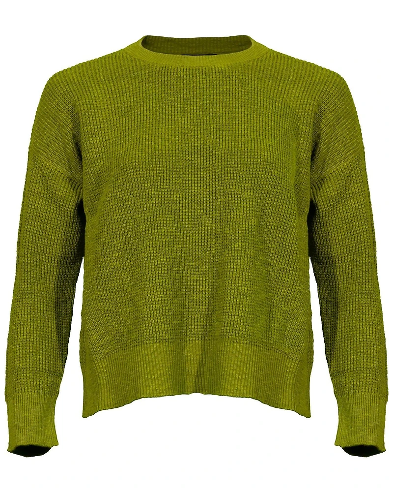 Knit Crew Neck Sweater Multigreen
