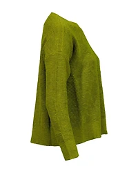 Knit Crew Neck Sweater Multigreen