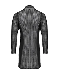 Linen Crepe Long Cardigan Black