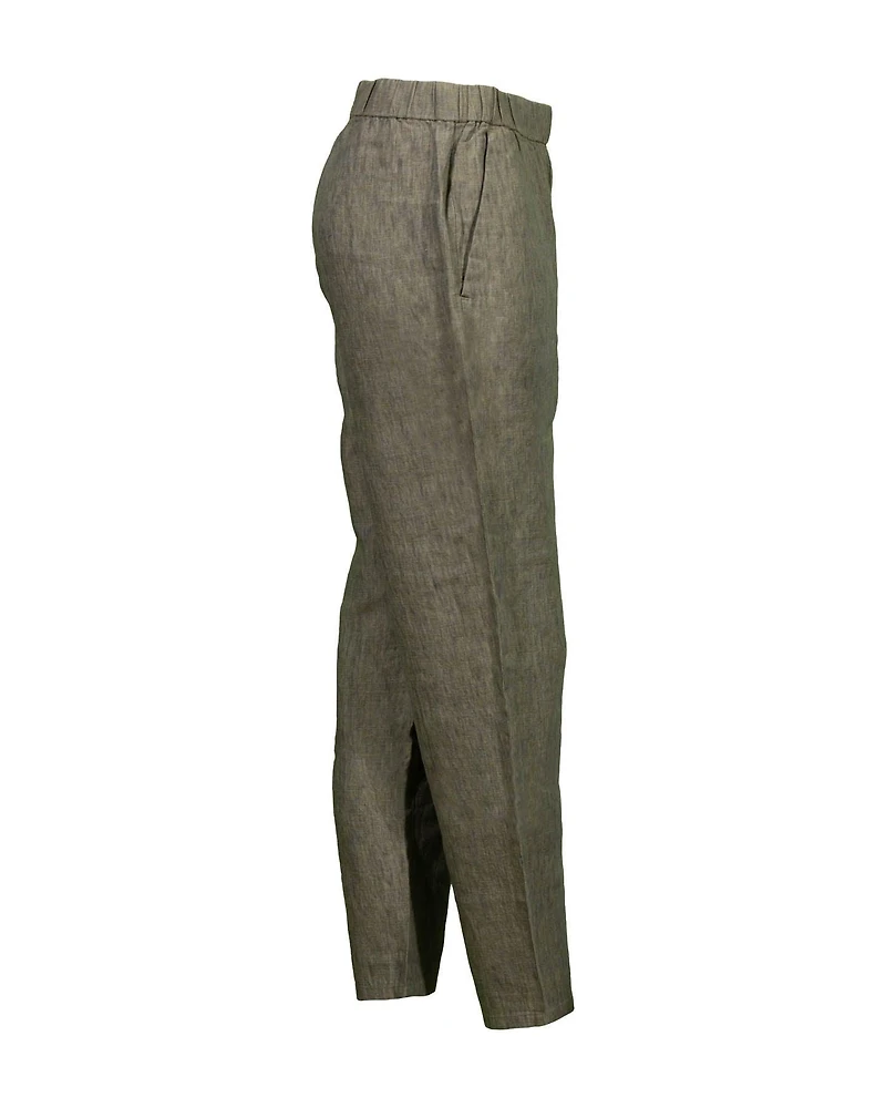 Eileen Fisher Linen Delave Tapered Ankle Pant
